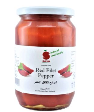 Sava Red Fillet Peppers, 720 ml